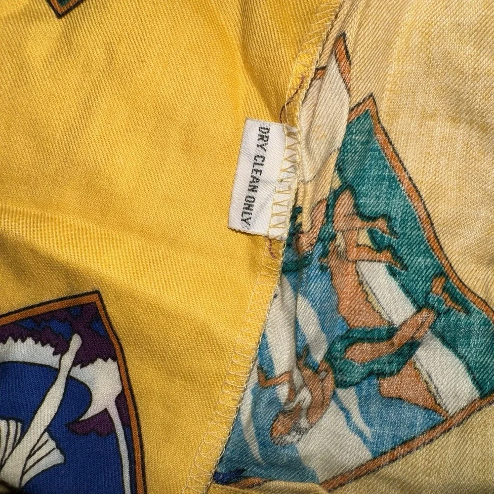 Vintage Chaps Ralph Lauren Hawaiian Shirt Hula Girls Yellow Men's Size Large